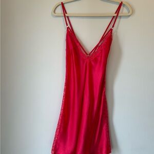 Victoria's Secret Vibrant Red Lace Chemise
